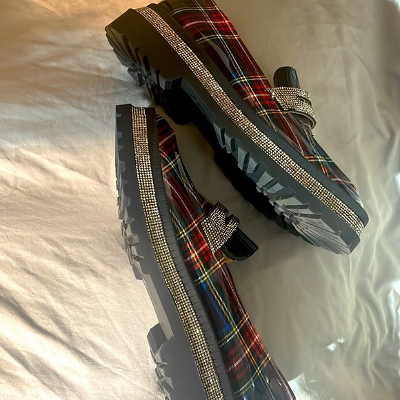 Jessica Simpson Plaid Loafers size 10M - Picture 3 of 5